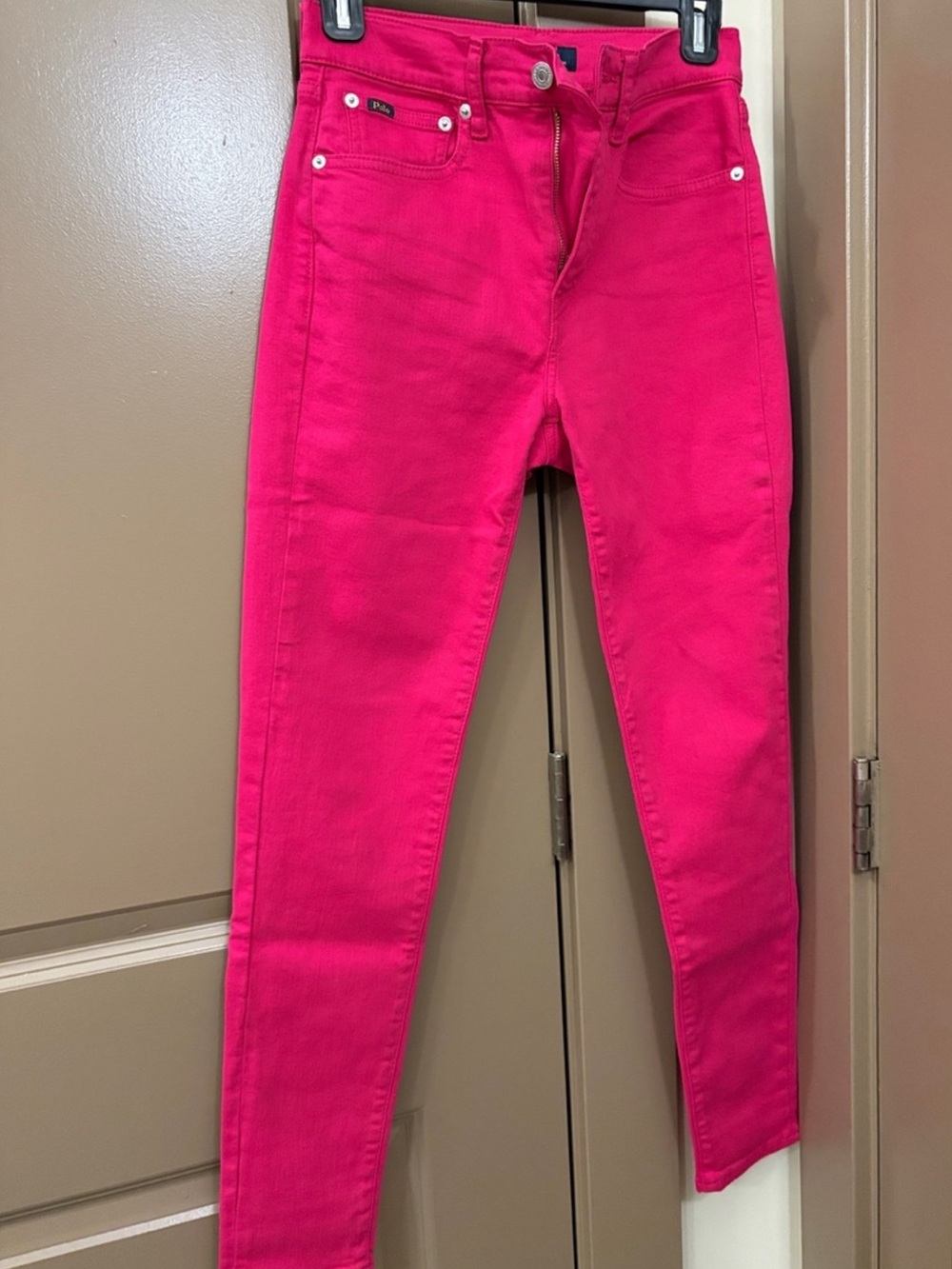 Lauren Ralph Lauren Vibrant Pink Skinny Jeans